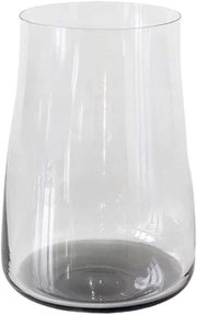 Einzelnes Glas aus einem 12-teiligen Gläser-Set, zylindrische Form, aus transparentem Material, seitliche Perspektive.