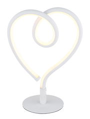 LED-Tischleuchte in Herzform, seitliche Perspektive