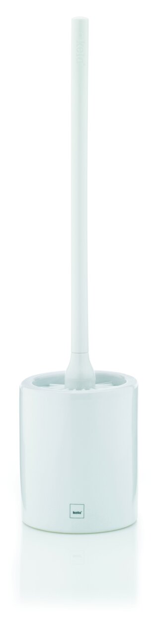 Kela WC Bürste Mono weiß Weiße WC-Bürste Mono in einer modernen, minimalistischen Halterung, frontal abgebildet.