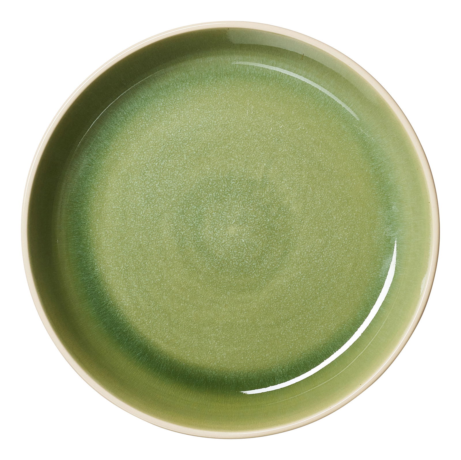 Grüne Servierschale von oben, 24,5 cm Durchmesser, Ritzenhoff & Breker SKOG