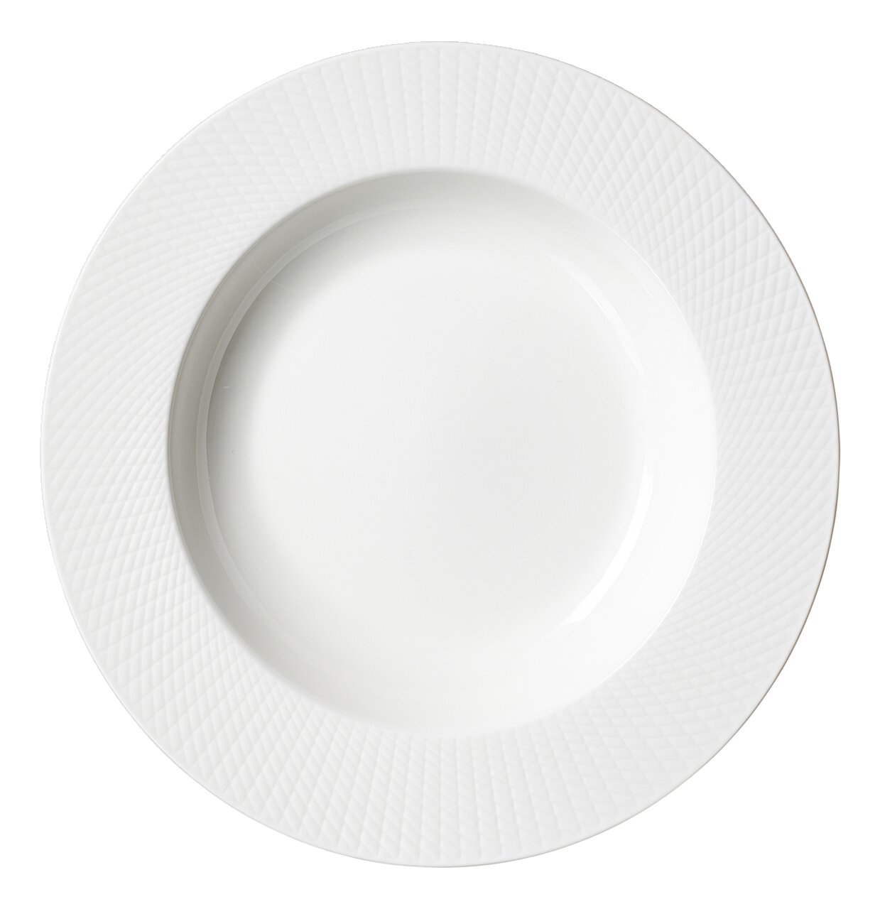 Ritzenhoff & Breker Suppenteller SAPHIR Weißer Suppenteller mit strukturiertem Rand, Draufsicht