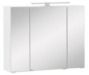 Spiegelschrank mit drei Türen und integrierter Beleuchtung, Frontalansicht
