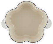 Blumenbräter 20cm Meringue aus der Vogelperspektive, blumenförmig mit zwei Griffen