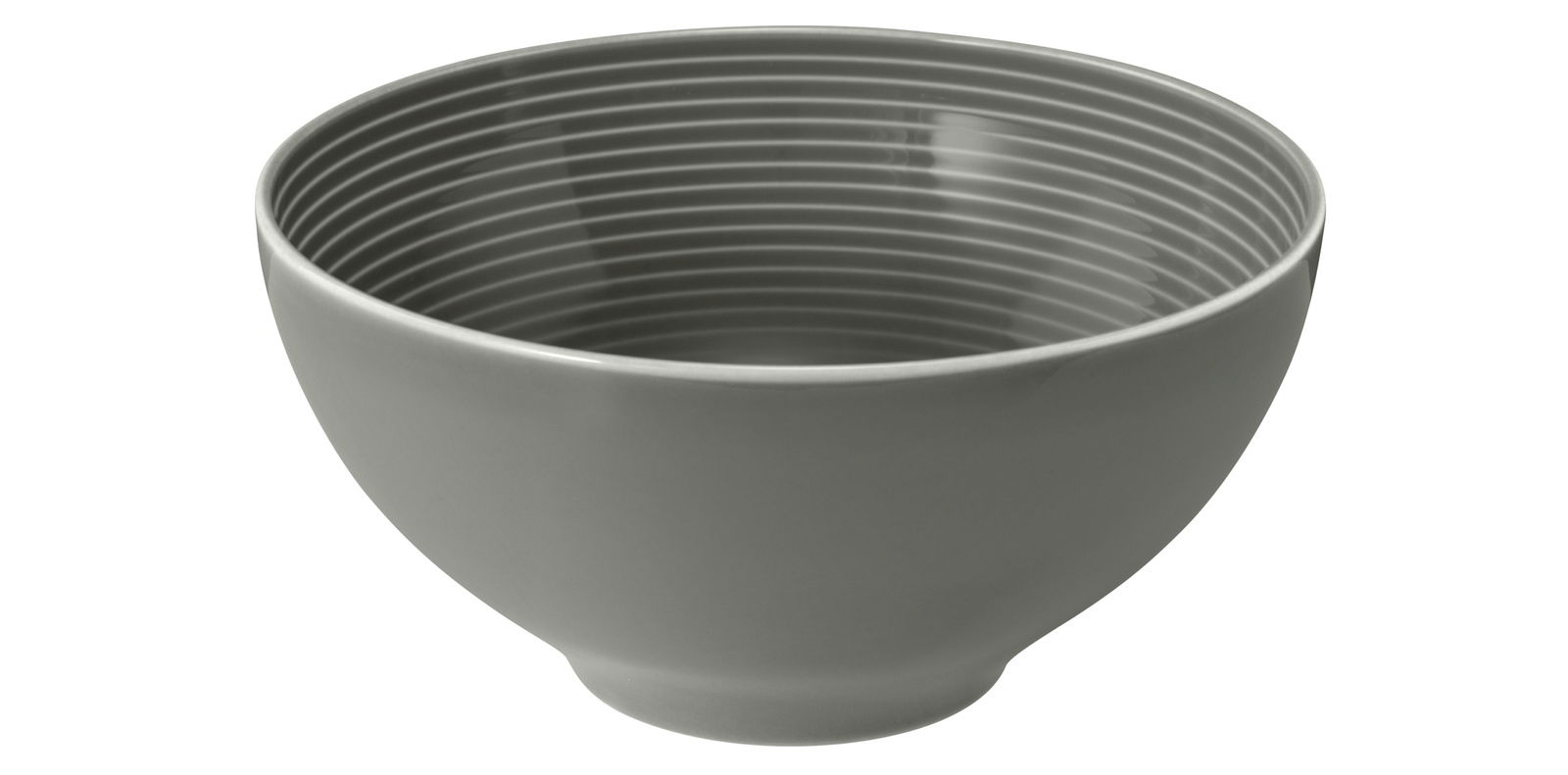 Perlgraue Schüssel von Seltmann Weiden, Modell BEAT, 15,5 cm, seitliche Perspektive