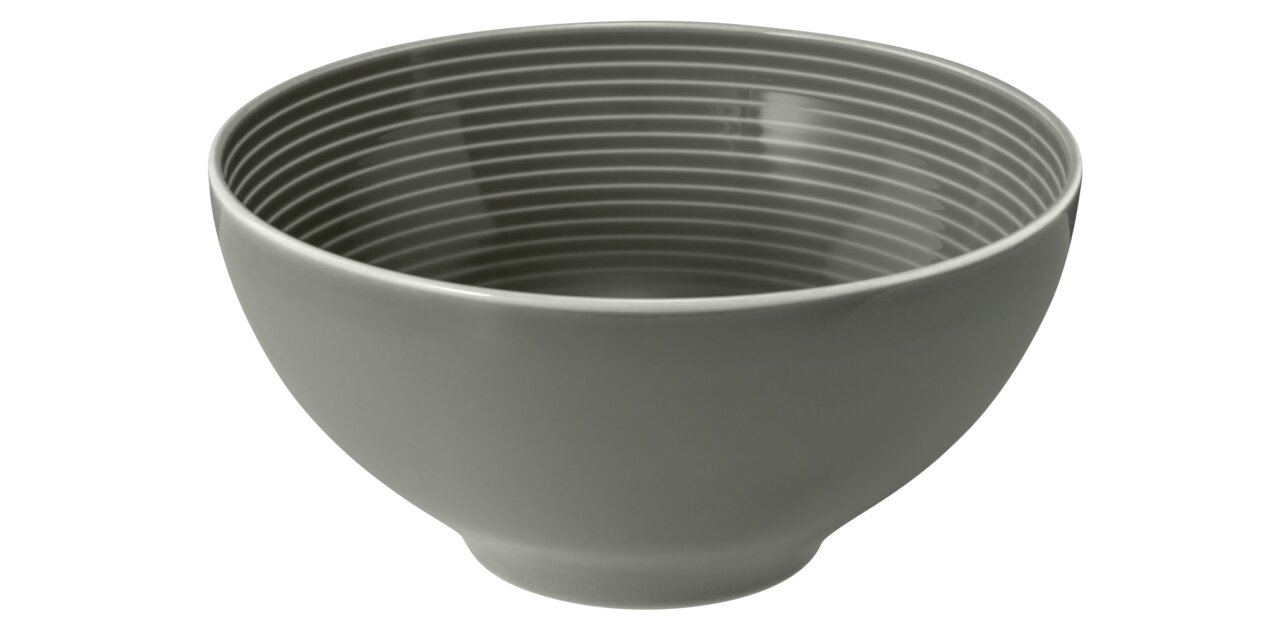 Perlgraue Schüssel von Seltmann Weiden, Modell BEAT, 15,5 cm, seitliche Perspektive