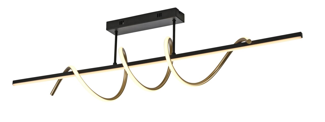 Just Light Deckenleuchte EMANDA Moderne Deckenleuchte EMANDA mit geschwungenem Design, seitliche Perspektive