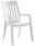 Sieger Stapelsessel PALMA Weißer Stapelsessel aus Kunststoff, seitliche Perspektive