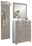 VOSS Garderoben-Set 3-tlg. SANTINA Garderoben-Set 3-tlg. in modernem Design mit Spiegel, Hakenleiste und Schrank, seitliche Perspektive
