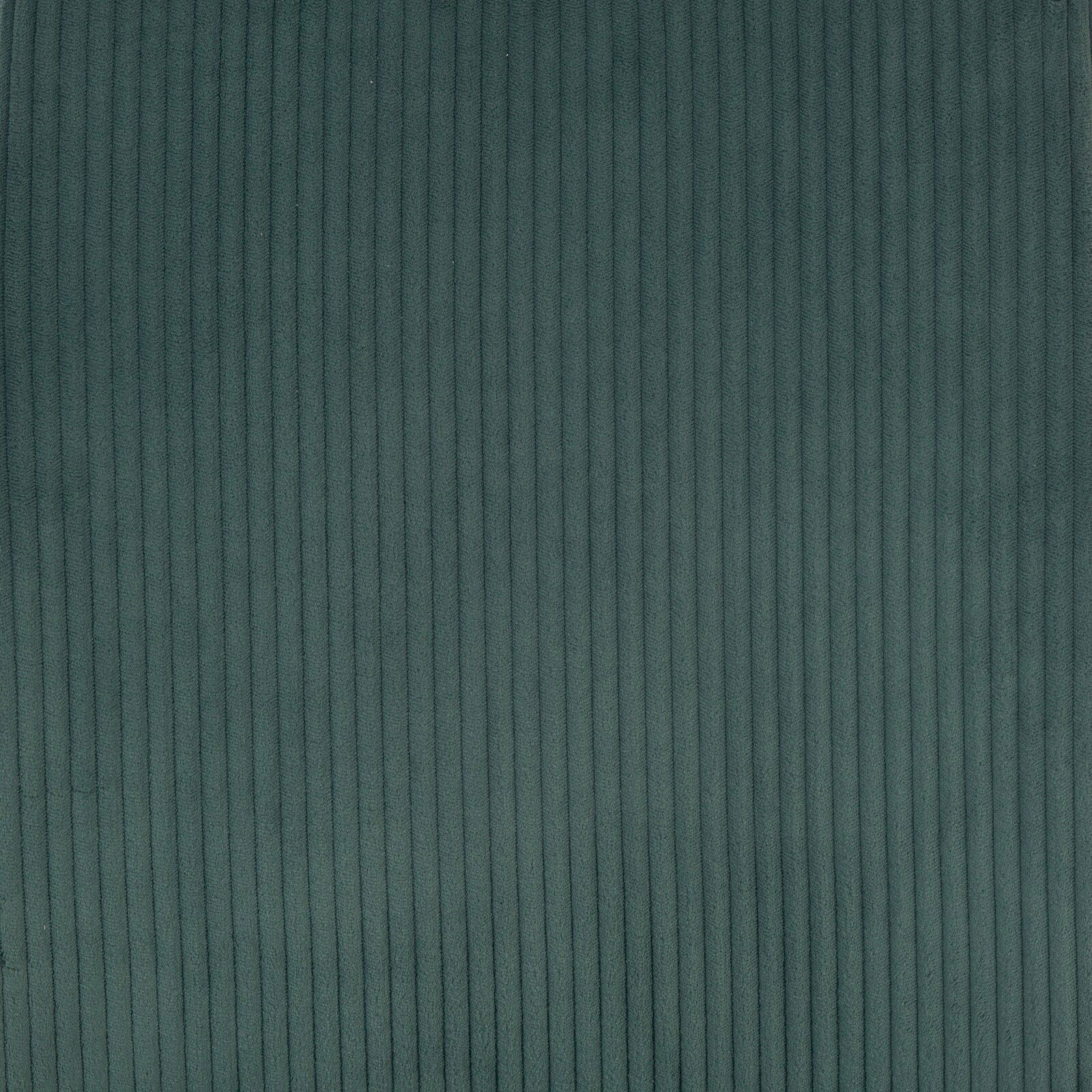 Nahaufnahme eines grünen, gerippten Stoffes, möglicherweise für den Schwingstuhl XORA GONZO verwendet.