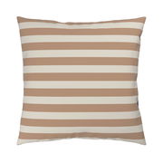 Kissen mit braun-weißen Streifen, Vorderansicht
