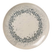 Grauer Speiseteller Cecina 26cm mit einzigartigem Muster, Draufsicht