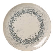 Grauer Speiseteller Cecina 26cm mit einzigartigem Muster, Draufsicht