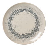 Grauer Speiseteller Cecina 26cm mit einzigartigem Muster, Draufsicht