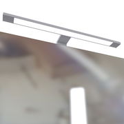 Moderne LED-Leuchte für Spiegelschrank, Ansicht von oben