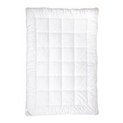 Weiße Faserdecke Duo in Draufsicht mit gestepptem Muster