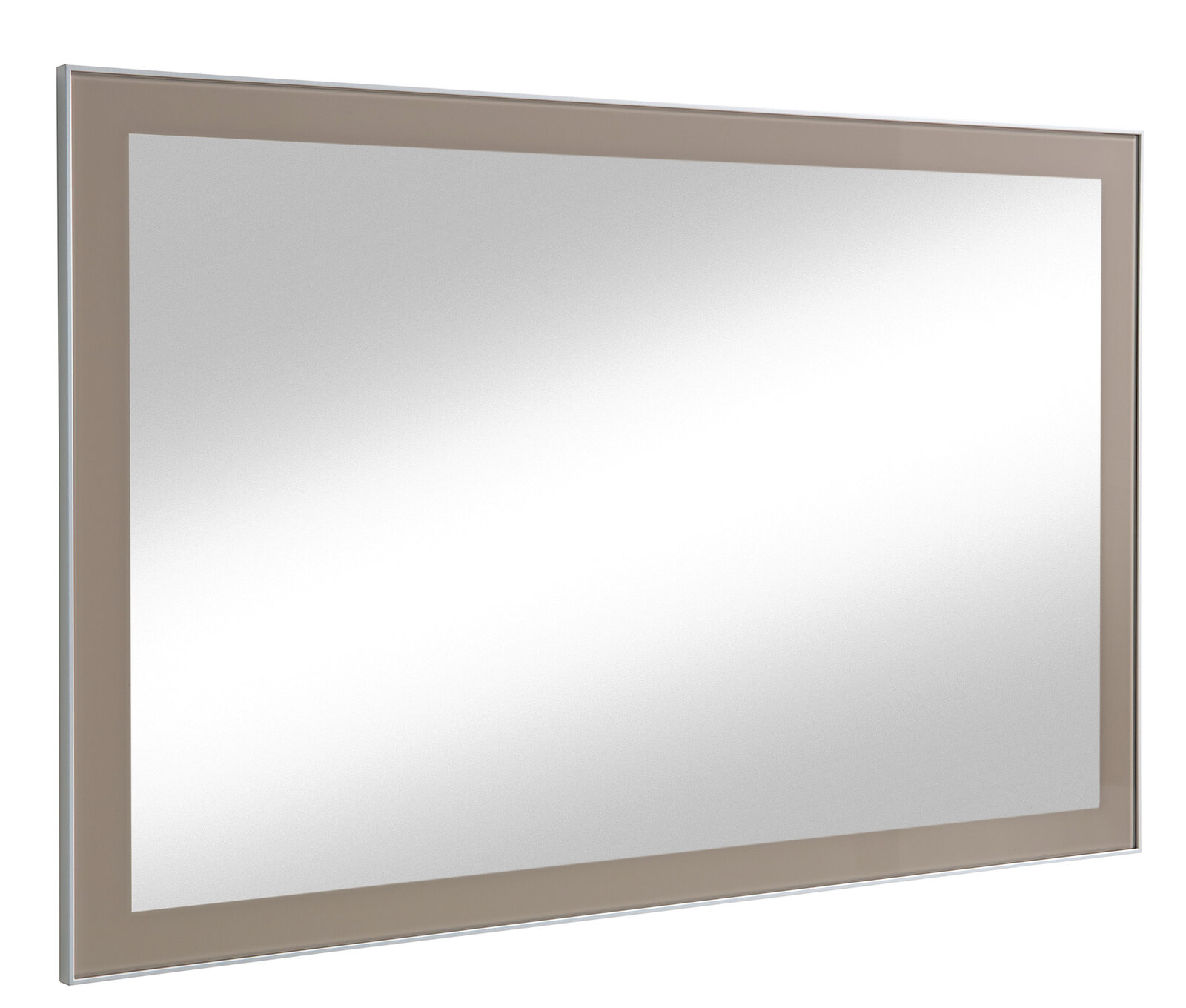 Rechteckiger Spiegel mit breitem Rahmen, seitliche Perspektive