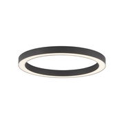 Moderne, runde Deckenleuchte PURE-LINES in schwarzem Design, seitliche Perspektive