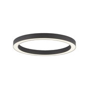 Moderne, runde Deckenleuchte PURE-LINES in schwarzem Design, seitliche Perspektive