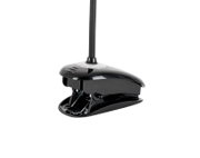 Zwarte LED-klemlamp, zijaanzicht