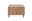 Moderner Couchtisch aus Holz mit natürlicher Maserung, frontal betrachtet.