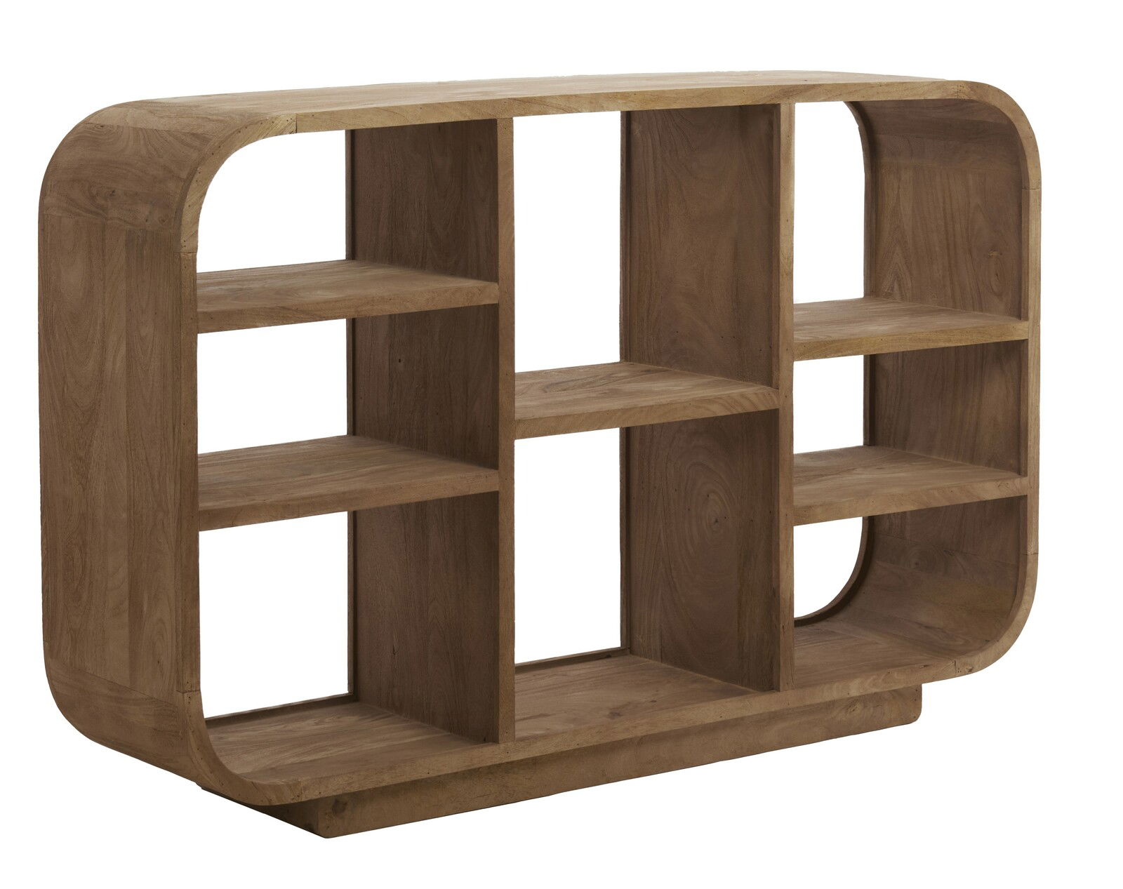 Light&Living Standregal DANE Standregal aus Holz mit abgerundeten Ecken und mehreren Fächern, seitliche Perspektive