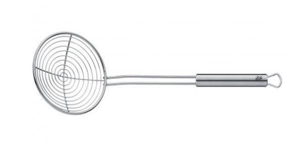 Schaumlöffel PROFI PLUS aus Edelstahl, seitliche Ansicht