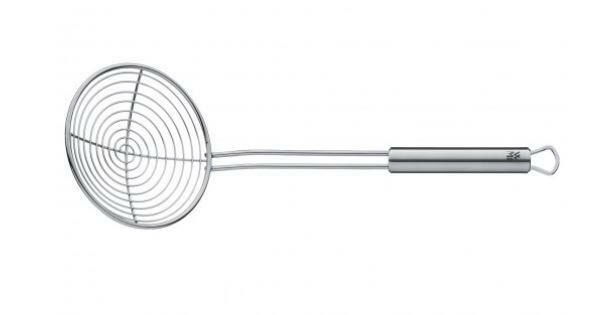 Schaumlöffel PROFI PLUS aus Edelstahl, seitliche Ansicht