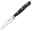 Gemüsemesser PRIMUS, 8 cm, mit schwarzem Griff und silberner Klinge, seitliche Ansicht