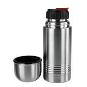 Edelstahl-Isolierflasche SENATOR 0,35 L mit abgenommenem Deckel, seitliche Perspektive