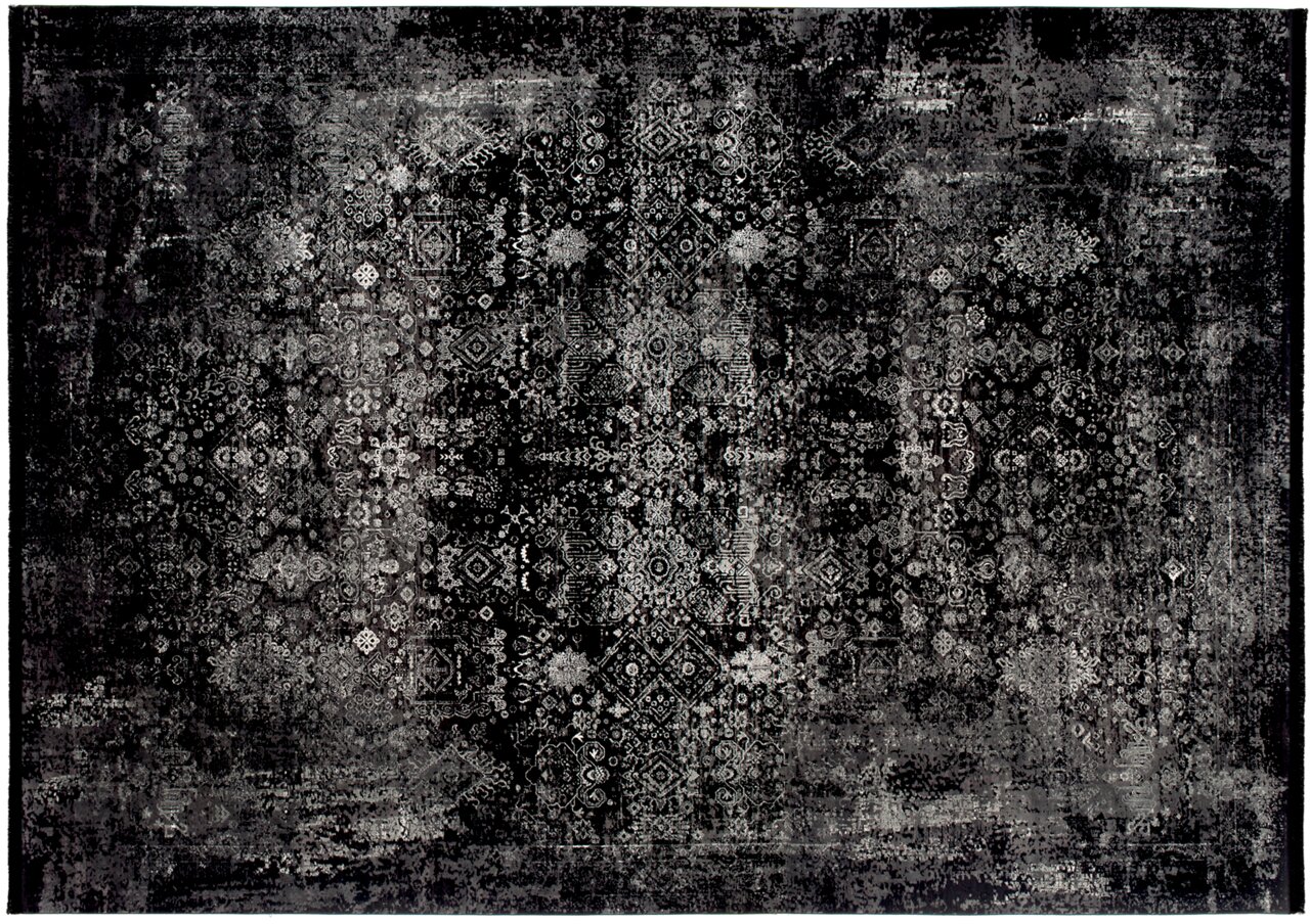 OCI Designer Teppich BESTSELLER Designer Teppich in dunklen Grautönen mit komplexem, orientalischem Muster, Draufsicht