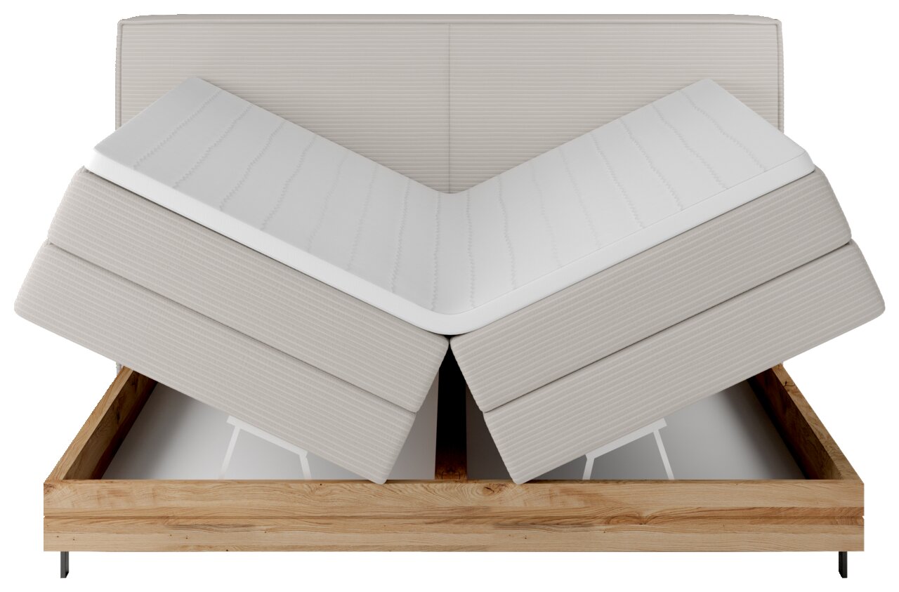 Boxspringbett mit verstellbaren Matratzen, Vorderansicht
