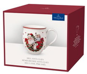 Henkelbecher mit Santa Claus-Motiv, seitliche Perspektive