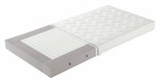 Kaltschaummatratze AIRWELL 400 in seitlicher Perspektive mit sichtbarem Schaumstoffkern und abnehmbarem Bezug.