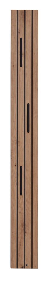 Holz-Paneelleiste mit schwarzen Akzenten, frontal abgebildet