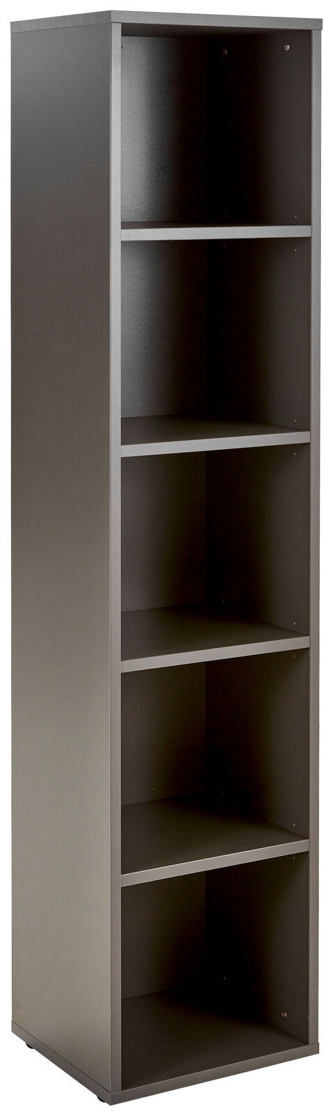 Novel Aktenregal 5OH schmal RENTON Schmales, hohes Aktenregal mit fünf offenen Fächern, seitliche Perspektive