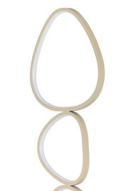 Moderne LED-Stehleuchte in organischer Form, seitliche Perspektive