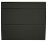 Moderner Hängeschuhschrank LECCO in dunklem Design, frontal betrachtet