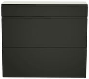 Moderner Hängeschuhschrank LECCO in dunklem Design, frontal betrachtet