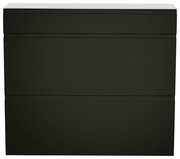 Moderner Hängeschuhschrank LECCO in dunklem Design, frontal betrachtet