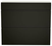 Moderner Hängeschuhschrank LECCO in dunklem Design, frontal betrachtet