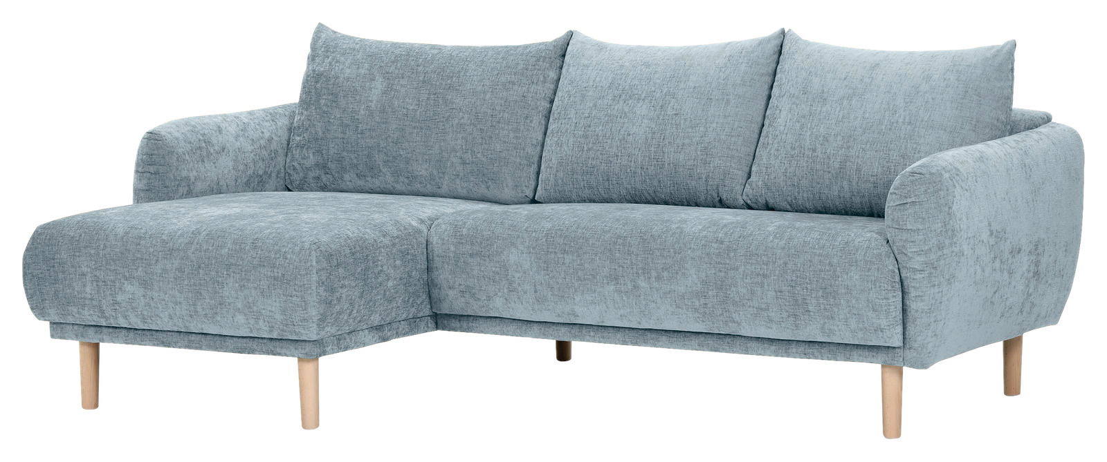 Z2 Ecksofa POWER Graues Ecksofa mit Ottomane links, Vorderansicht