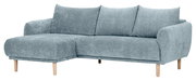 Graues Ecksofa mit Ottomane links, Vorderansicht