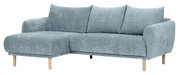 Graues Ecksofa mit Ottomane links, Vorderansicht