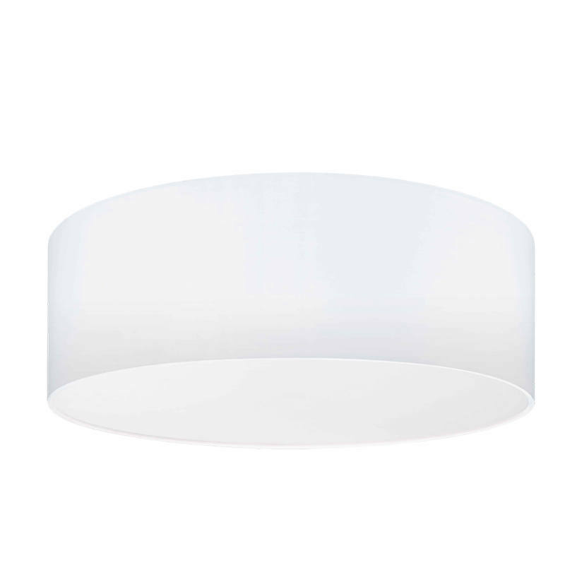 Runde, weiße Wand- oder Deckenleuchte PASTERI, seitliche Perspektive