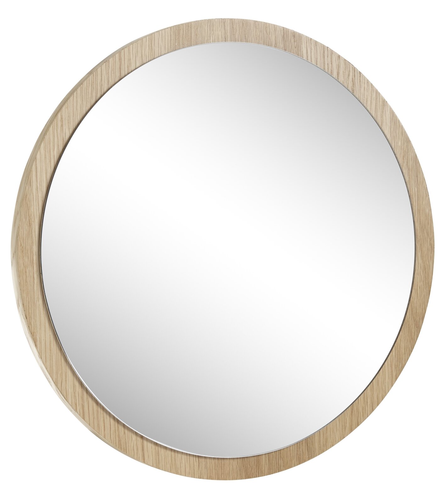 Linea Natura Spiegel BANTRY Runder Spiegel mit Holzrahmen, Frontalansicht
