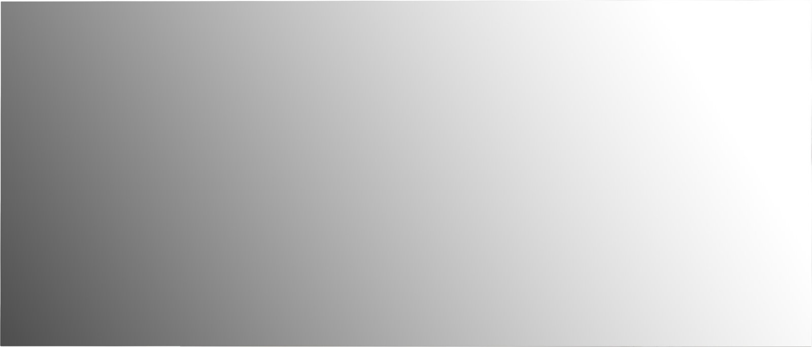 Voleo Spiegel UNIVERSAL Großer rechteckiger XL-Spiegel mit glatter Oberfläche, perspektivisch von vorne betrachtet.