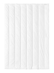 Weiße Winterdecke 135x200cm in Draufsicht mit gestepptem Design