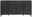 Schwarzes Sideboard mit modernem Design, frontal betrachtet