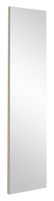 Rechteckiger Wandspiegel mit schmalem Rahmen, seitliche Perspektive