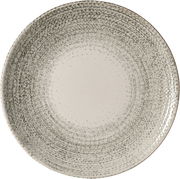 Dessertteller 20,5 cm mit grauem, gesprenkeltem Muster, Draufsicht